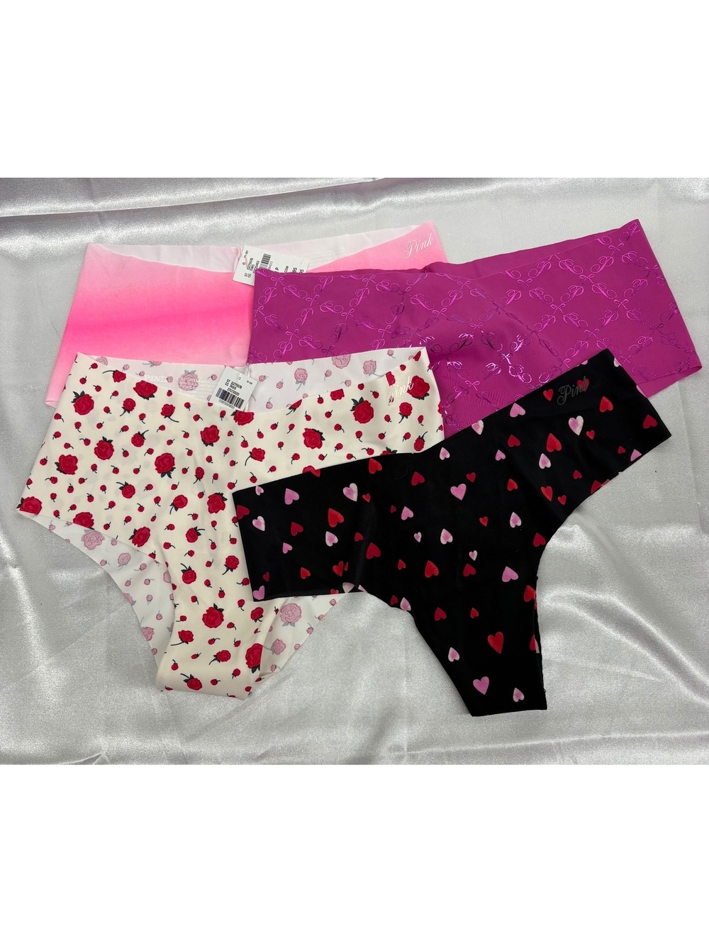 Victoria’s Secret PINK Panties Lot Of Four Multicolor Size Small NWT